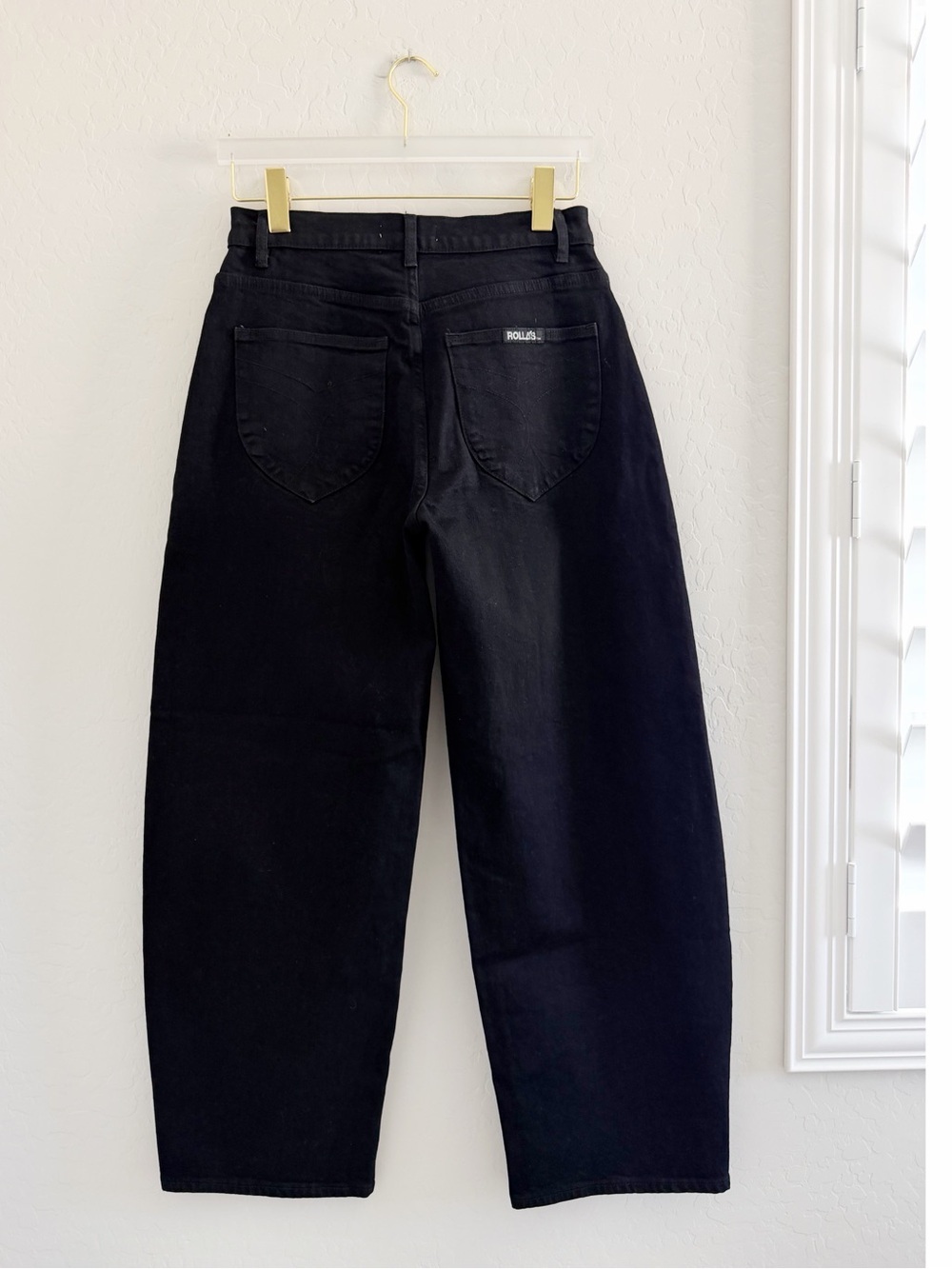 NEW Rolla's Gigi Barrel Curved Leg Jeans in Forever Black Size 27 - Picture 9 of 14